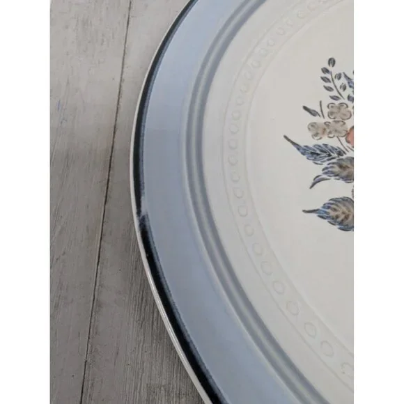 Vintage Johann Haviland Blue Bouquet Crowning Fashion Dinner Plates Set of 3 - Picture 4 of 6